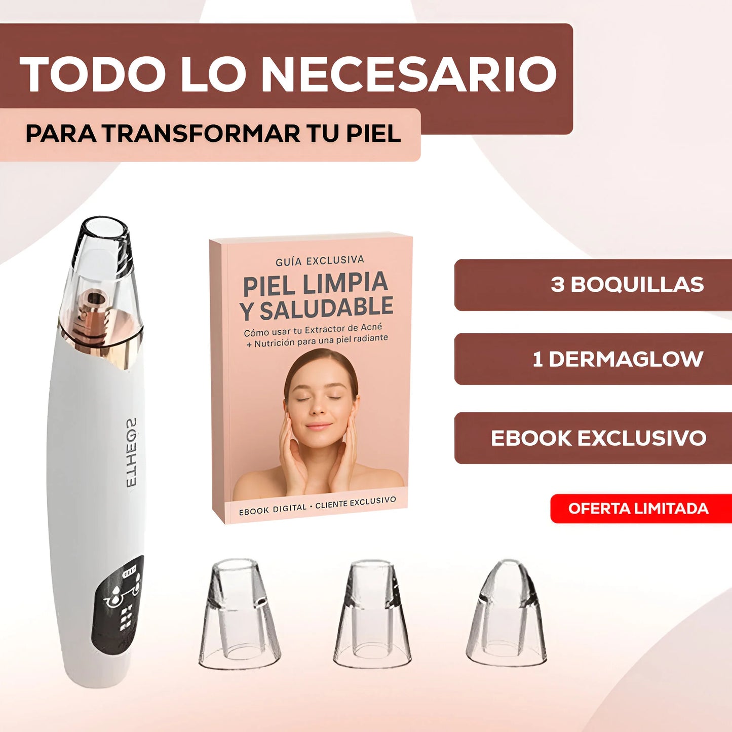 𝗖𝗼𝗺𝗯𝗼 𝟮𝗫𝟭 𝗗𝗲𝗿𝗺𝗮𝗚𝗹𝗼𝘄® + 𝗘𝗯𝗼𝗼𝗸 𝗱𝗲 𝗿𝗲𝗴𝗮𝗹𝗼: 𝗧𝘂 𝗽𝗶𝗲𝗹 𝗹𝗶𝗺𝗽𝗶𝗮 𝘆 𝘀𝗮𝗹𝘂𝗱𝗮𝗯𝗹𝗲